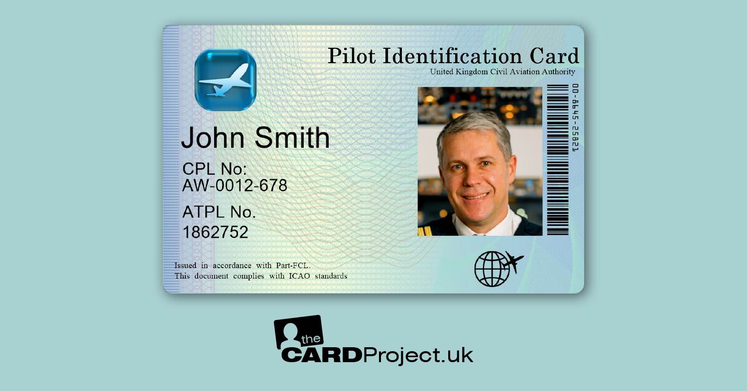 Pilot Identification Card, Cosplay, Film and Television Prop  (FRONT)